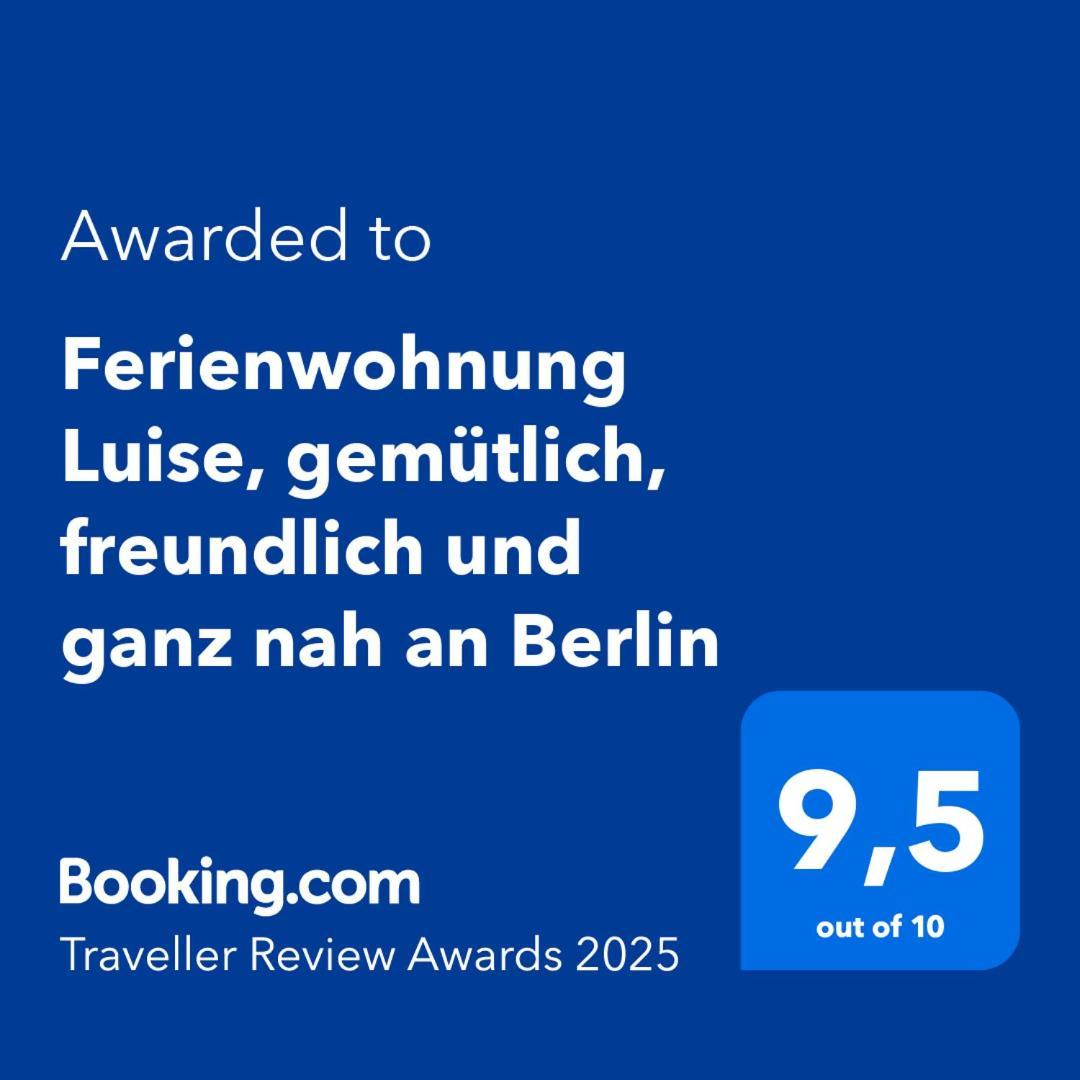 Ferienwohnung Luise, Gemuetlich, Freundlich Und Ganz Nah An Berlin Oranienburg Buitenkant foto
